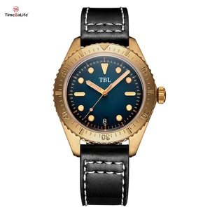 Customized Men's Automatic NH35A Movement Sapphire Waterproof Watch C3 Super Luminous Luxury Mechanical Watches With Bronze Case