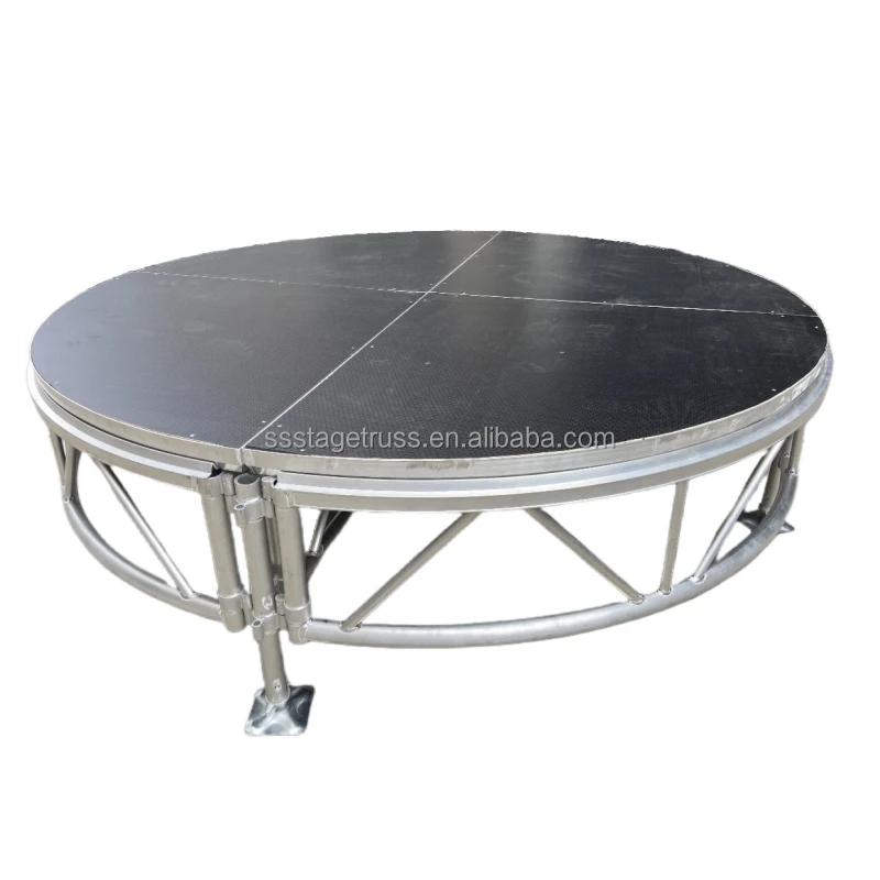 Aluminum  Assembly Stage Round Shape Stage Platform Adjustable Feet Stage Lighting Equiment for Concert Wedding