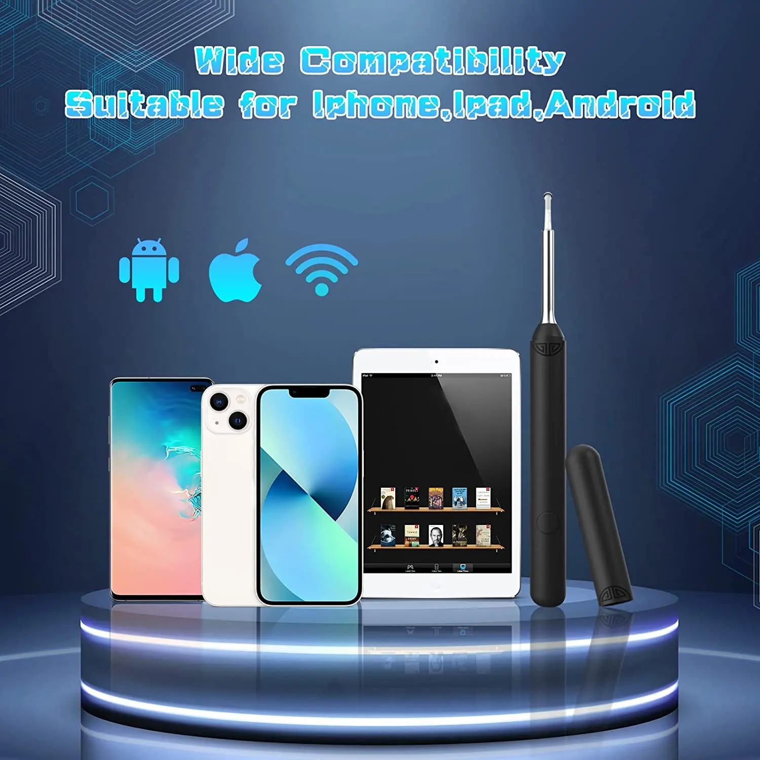 WIFI Mini Endoscope New Visual Ear-Picking Spoon With Camera  Electric Wax Vac Ear Vacuum Cleaner