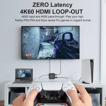 KingMa External Capture Card Stream and Record in 1080P60 4K60 Video Capture Card with Ultra-low Latency for PS5 PS4 Pro detail image