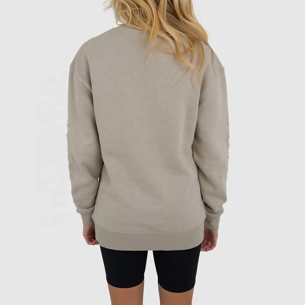 JL0509A Oversized Men Crew Neck Sweatshirt Thick Cotton Jumpers Unisex Plain Men’s Crewneck Sweatshirt With Pockets