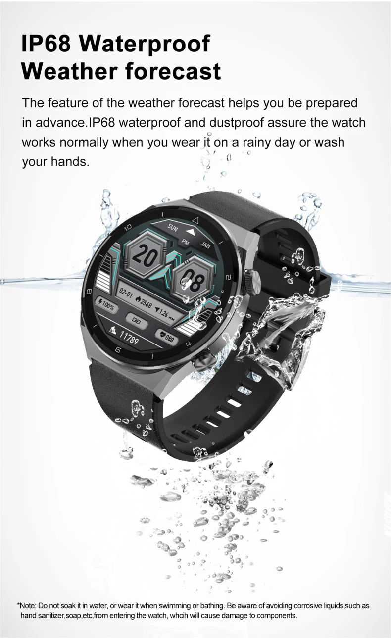 DT3 Pro Max Men Smart Watch 1.45 Inch Big Round Screen 412*412 NFC BT Call Heart Rate ECG Smart Watch Wireless Charging Smartwatch (19).jpg