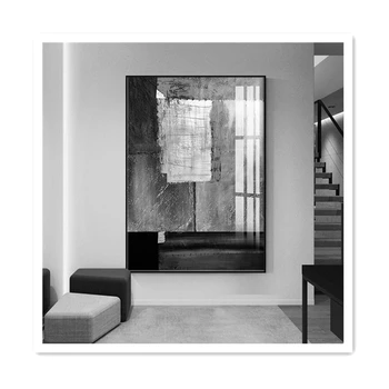 ArtUnion black and white abstract painting porch large picture framed custom wall art