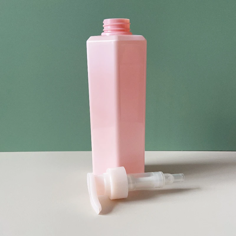 200ml-600ml Hexagonal PET Plastic Body Wash Bottle Pressure Pump Body Lotion Bottle Shaped Design