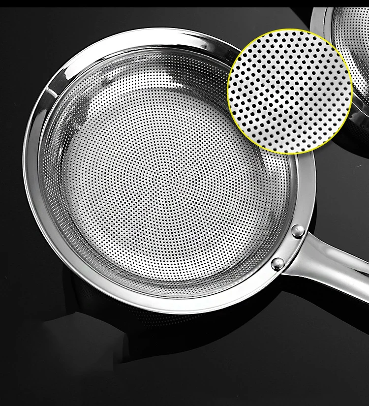 304 Stainless Steel Fine Mesh Colander Spoon Strainer Skimmer Long ...