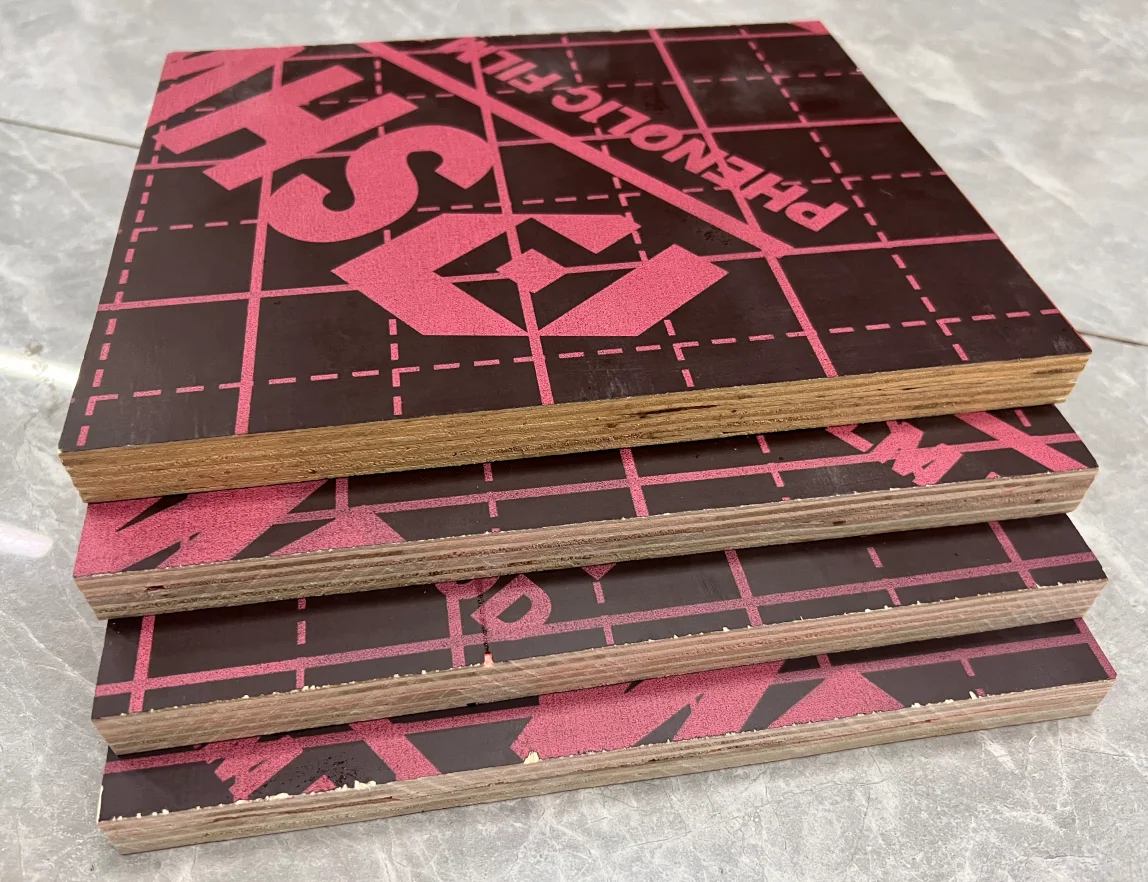 18mm Black Film Faced Industrial Veneer Boards Marine Construction Formwork Plywood Stocks in Thailand Chonburi Warehouse