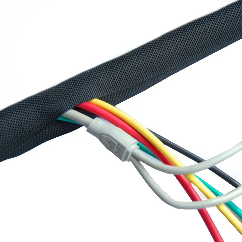 Высококачественная шумоподавляющая Гибкая расширяемая плетеная кабельная муфта самозакрывающиеся трубки для домашних