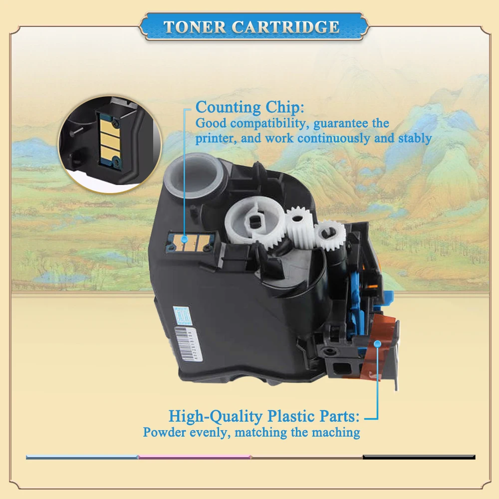 HITEK Compatible Konica Minolta TNP22/27/48/49/50/51 Color Toner Cartridge with Chip for Bizhub C35/C25/C3100/C3110/C3350/C3351