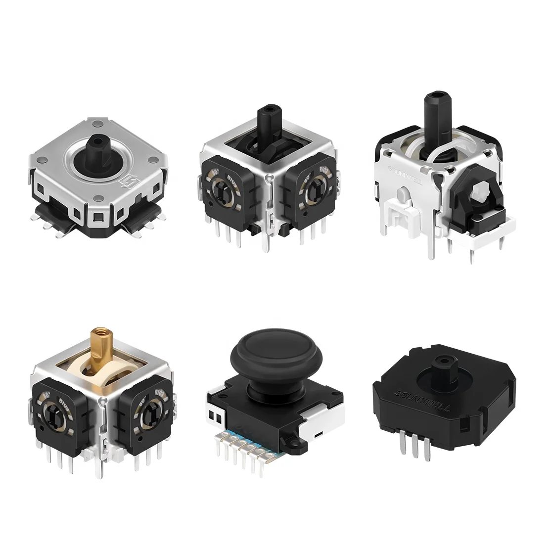 b103 joystick rotary potentiometer used for games potentiometer Soundwell brand 3d 5k joystick potentiometers factory