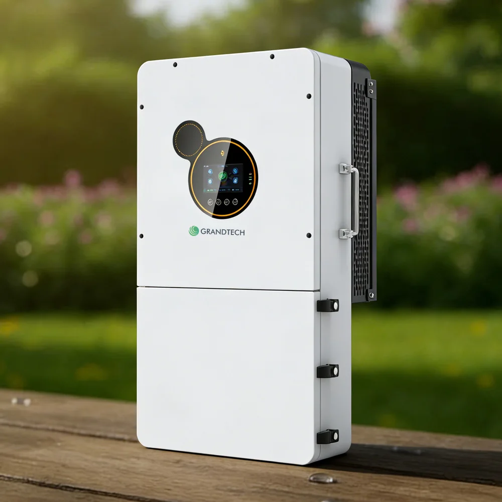 Falownik słoneczny jednofazowy z podziałem faz (split phase), 12 kW, 8 kW, 120 V/240 V, certyfikowany zgodnie z normami UL i ETL, pojedynczy wejściowy kanał MPPT, sprawność 99 %, kompaktowa konstrukcja przeznaczona do systemów energetycznych w domach