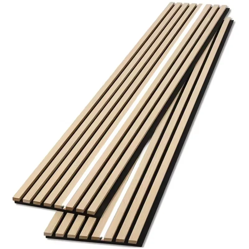 KASARO Ceiling Tiles Interior DIY Sound Wood Slat Wall Decor Panel  Led Panel Curve Wall Acoustic Panels