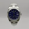 Silver Case+Dark Blue Dial