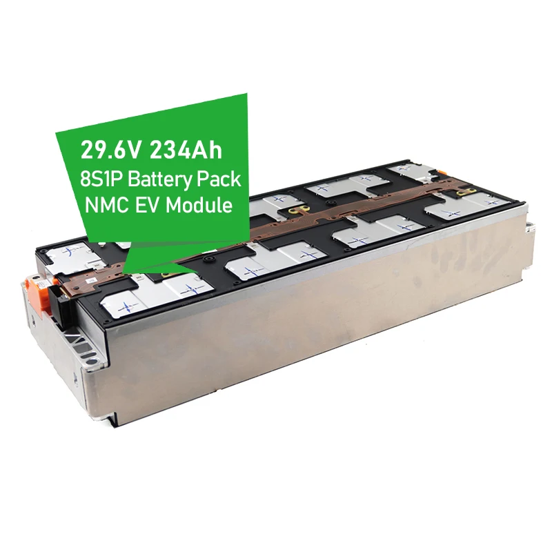 وحدة بطارية كاوتل CATL لسيارات EV من طراز نيسان ليف، جهد 29.6 فولت، تكوين 8S1P أو 1S8P، سعة 234 أه، سعة تخزين طاقة 64 كيلوواط ساعة، بطارية ليثيوم أيون NMC لعربات الجولف وأنظمة تخزين الطاقة