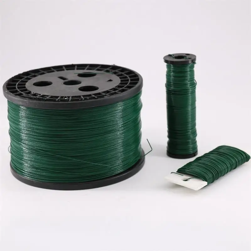 Filo Metallico Per Rilegatura Floreale – 2 Rotoli 76 M – Calibro 22 – Verde E Nero