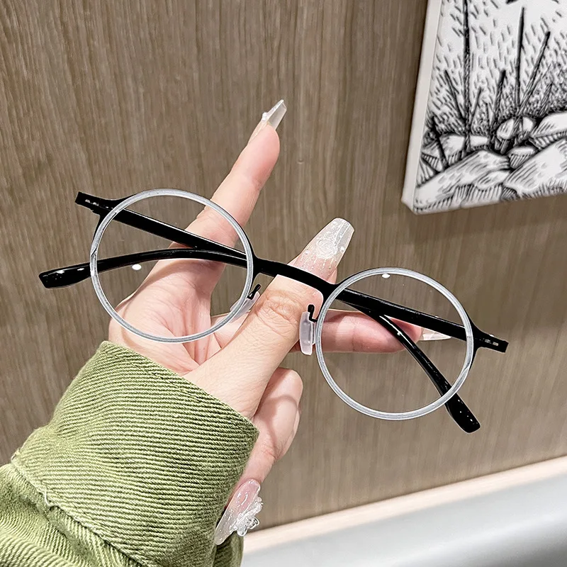2025 Ultralight Cute Small Round Frame Eyeglasses for Women Men Fashion  Metal Anti Blue Ray Glasses Frame Myopia Optical Eyewear