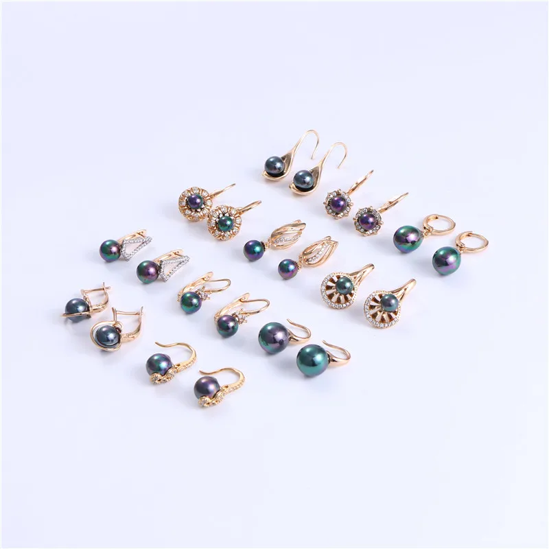 Серьги Komi с жемчугом из гавайской ракушки индивидуальный дизайн серьги-гвоздики для женщин серьги настоящим золотым и серебряным покрытием