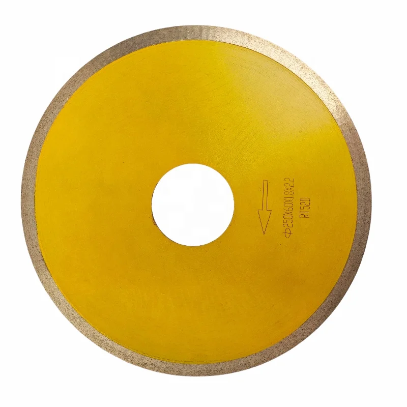 Continuous rim marble saw blade - precision cutting