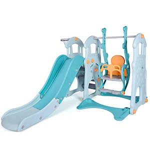 3 in 1 Castle Colorful Multifunction  Baby Slide Plastic Indoor
