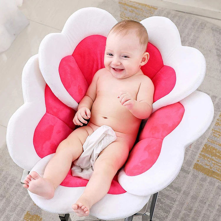 Baby care Baby flower bath pad newborn bathtub shower Lotus cushion Soft and Quick-Drying baby bath cushion
