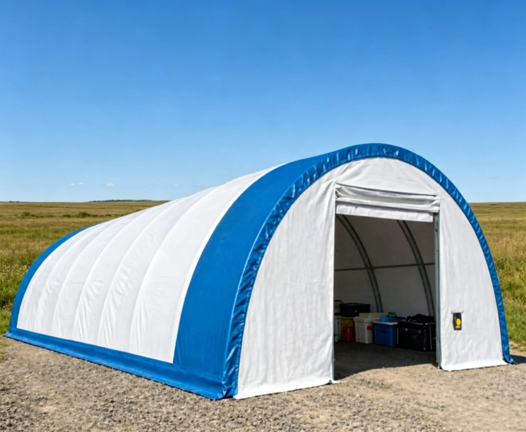 Commercial Storage Shelter , Dome Warehouse Tent, Fabric Building, Round Arched Hall