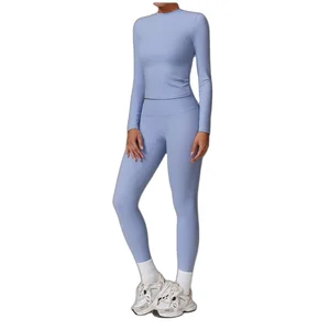 Factory-supplied Breathable Yoga Crop Tank Top Set With Elastic & Quick Dry Shorts Solid & Print Pattern Logo on Waist