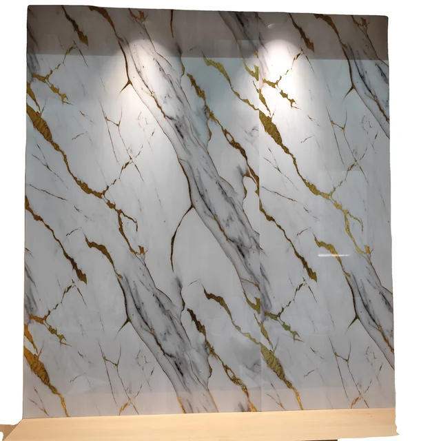 Marble Sheet Fiberboard Co-Extruded Material Cladding Fiber Panel Board Bamboo Charcoal Wood Veneer Marble