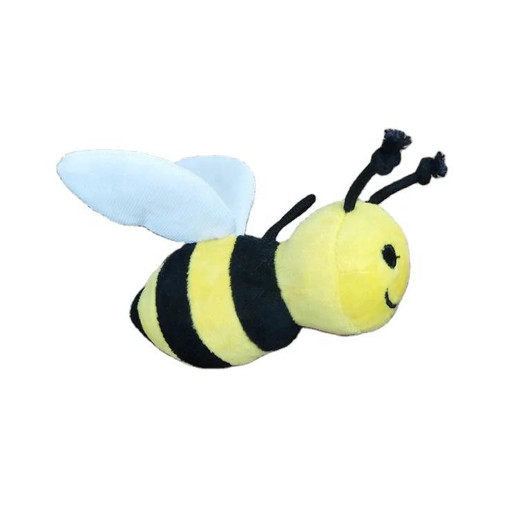 soft toy bee with smile face and yellow wings stuffed animal