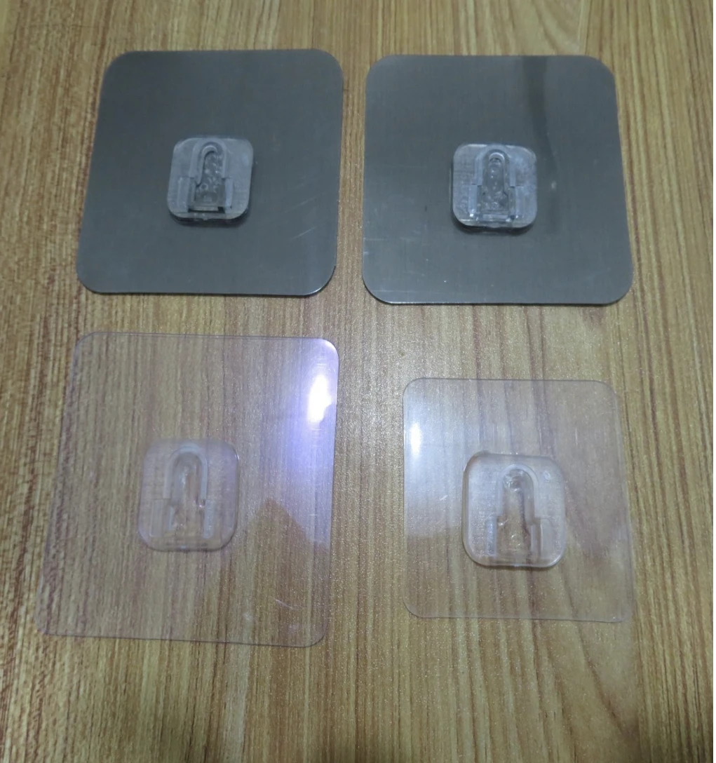 To sample processing traceless paste plastic accessories U - type buckle transparent child mother paste back glue custom supplier