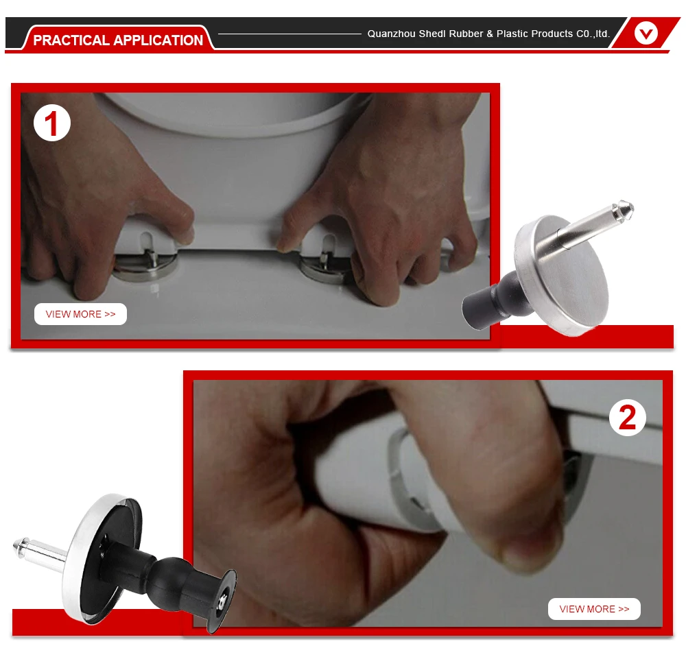 Wc Toilet Seat Hinge Fittings Kit Set Quick Release Diy Top Fix Rubber Well Nut Buy Toilet