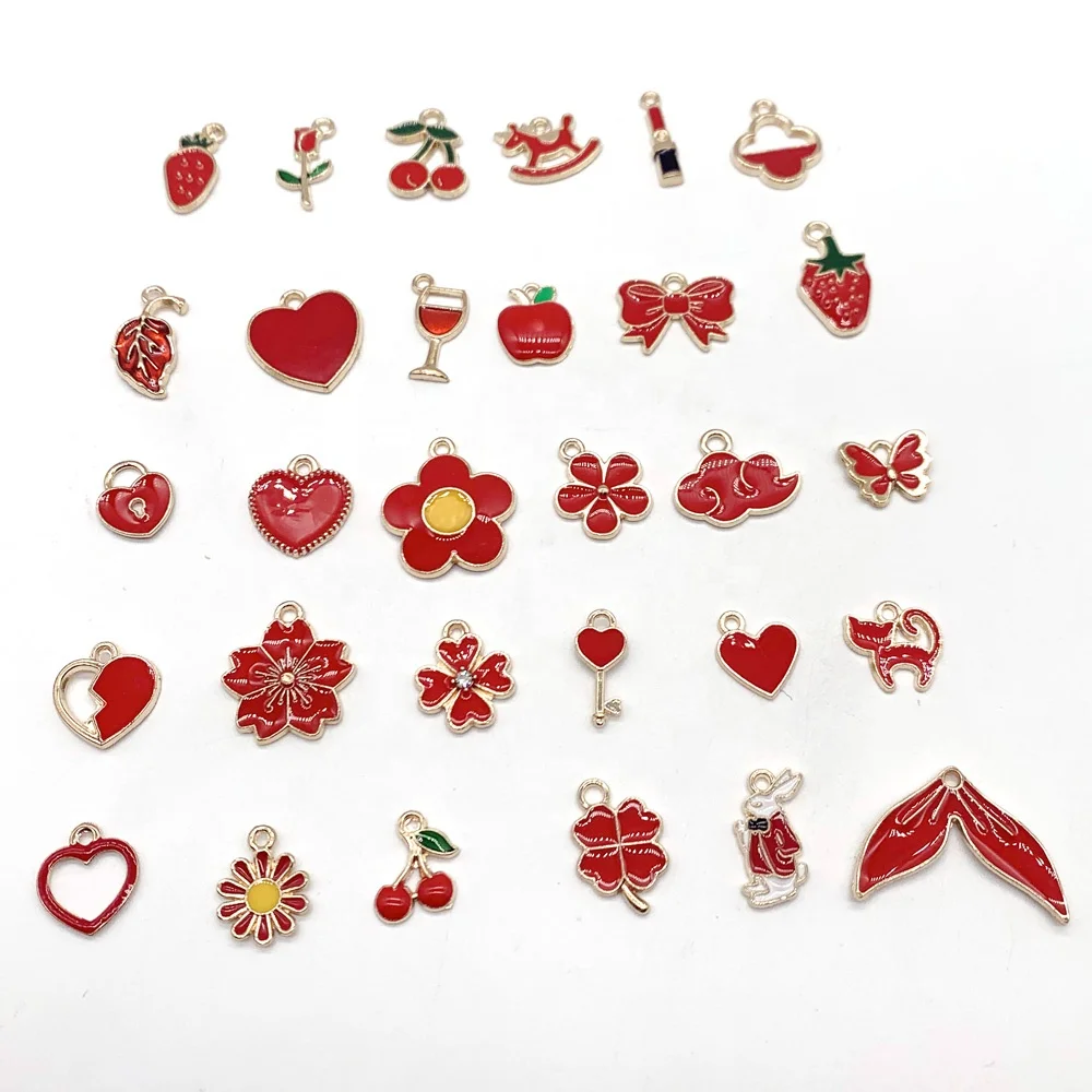 30pcs/set assorted mini charms for necklace