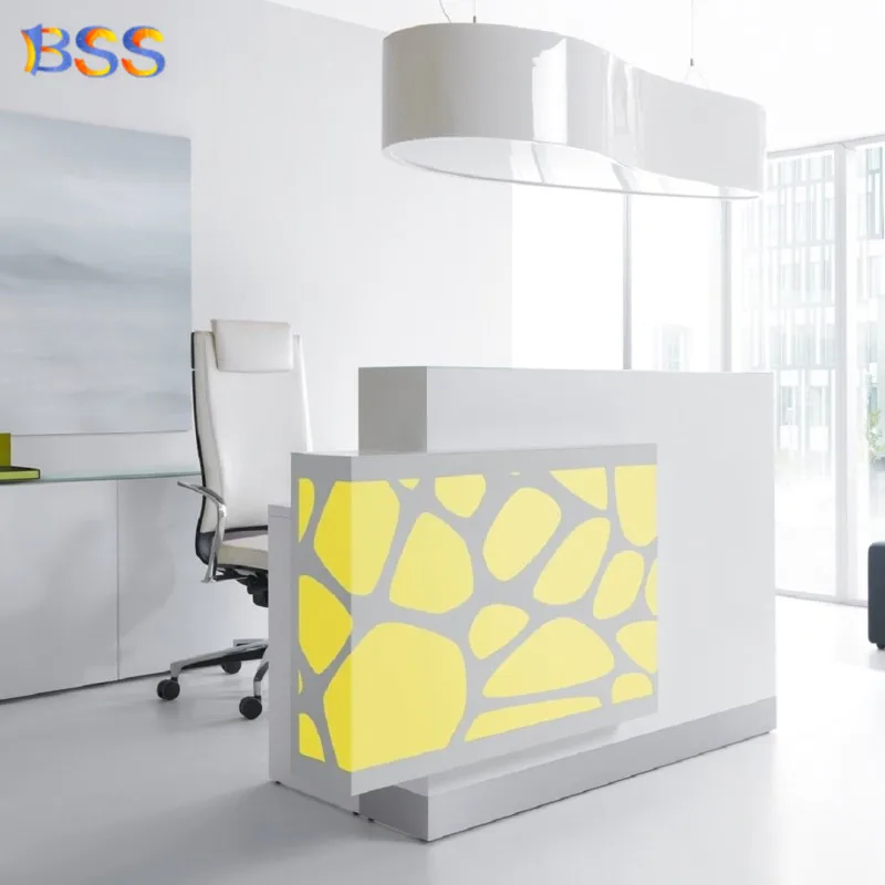 Clinic Reception Table Decoration Fashion Design Beautiful Translucent Stone Small Dental Clinic Reception Table With Light