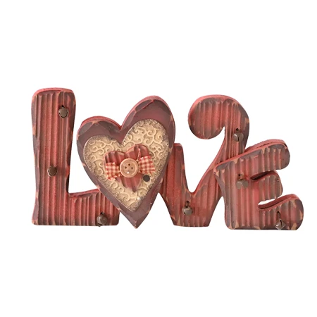 Wholesale Promotional Prices Handmade Crafts Custom Love Letter Wooden Ornaments