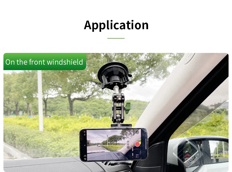 Lanparte Vehicle-mounted Suction Cup Phone Holder for Mobile Phone with Universal Ball Head Arm for Iphone for Car