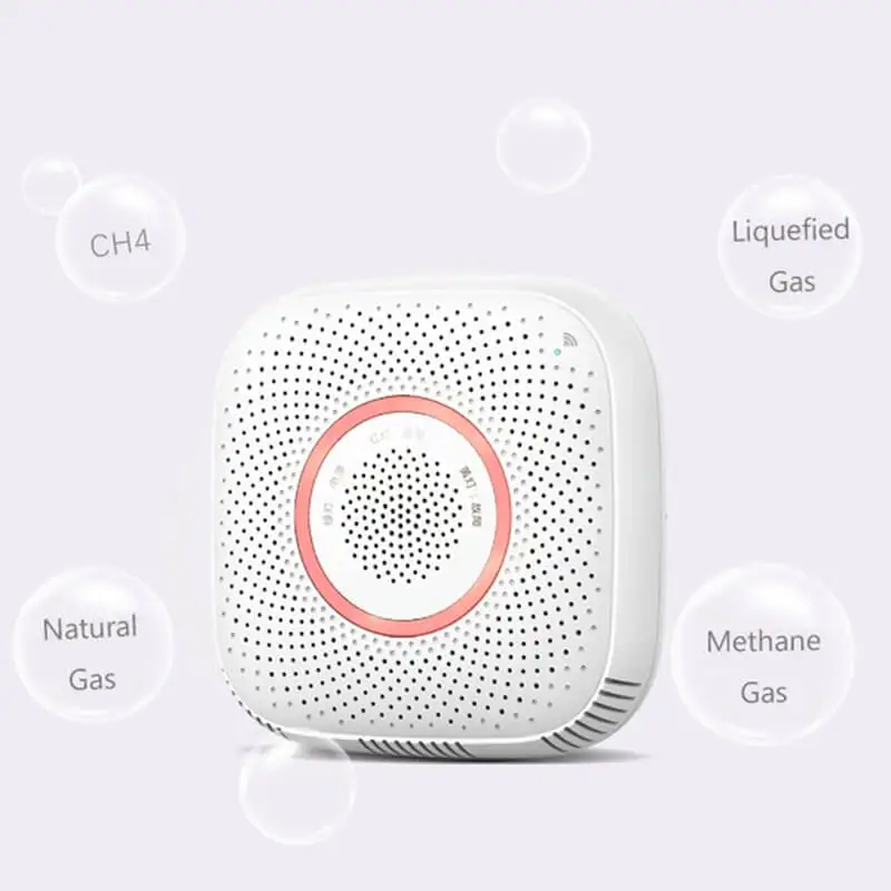 Tuya Wifi Smart Gas Alarm Sensor Combustible Gas Leakage Detector with Fire Security for Home Use