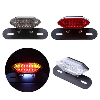 Universal 12V LED Motorcycle Motorbike LED Tail Light Flow pattern Turn Signal license plate lamp motorcycle led rear light