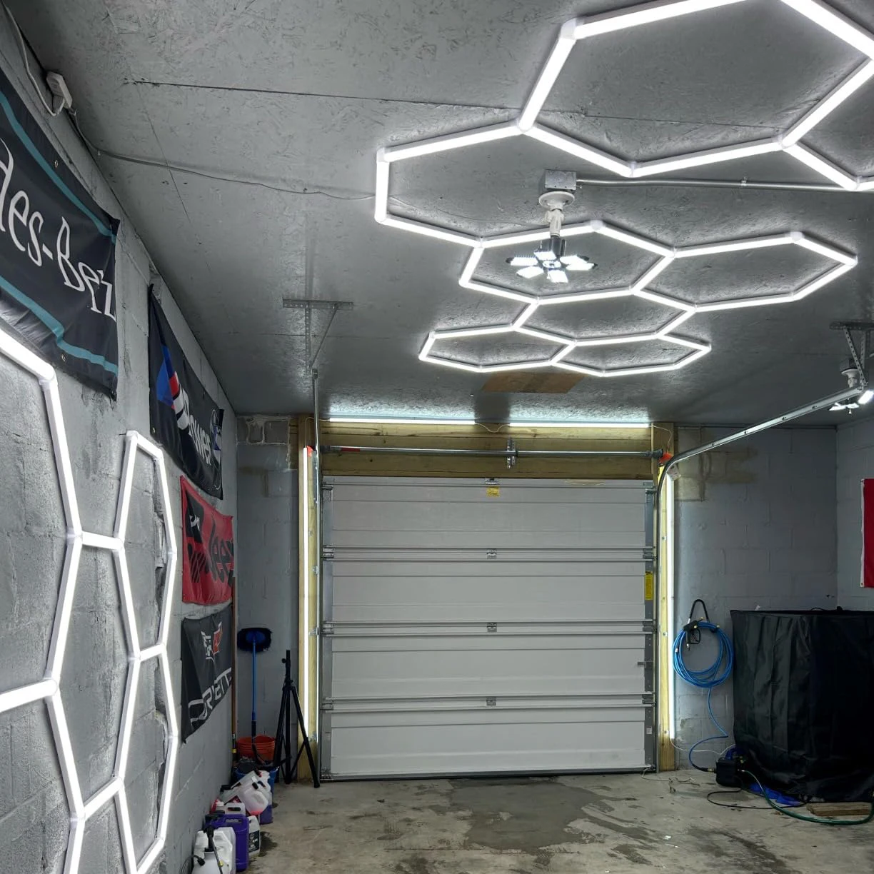Led Hexagon Panel Ceiling/wall Light For Studio & Workshop White ...