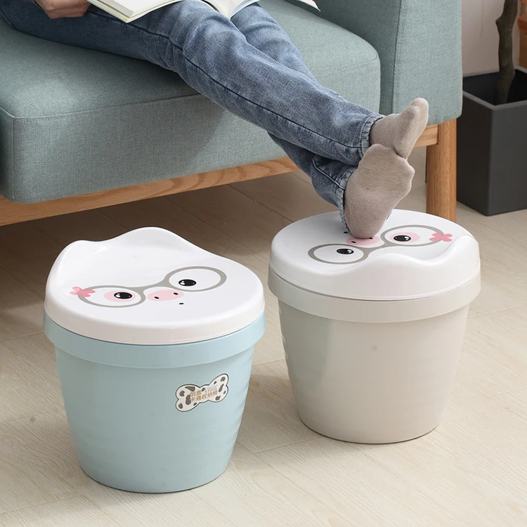 Cartoon Style Dual-Use Plastic Storage Bins & Boxes Good Quality Toys Organizer for Sitting & Storage