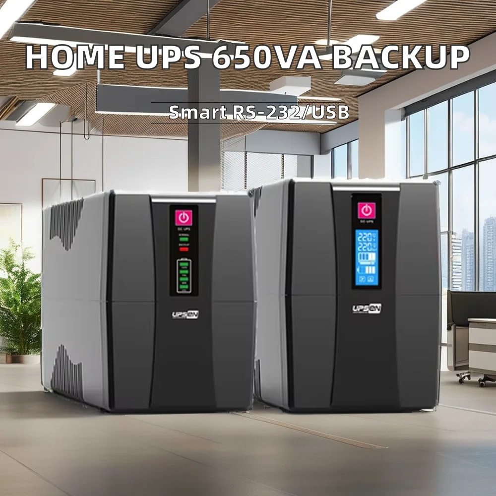 Home UPS 600VA 650VA Support EU AU IEC NEMA Brazil Outlets Line Interactive Ups Backup Power Supply for Home and Office