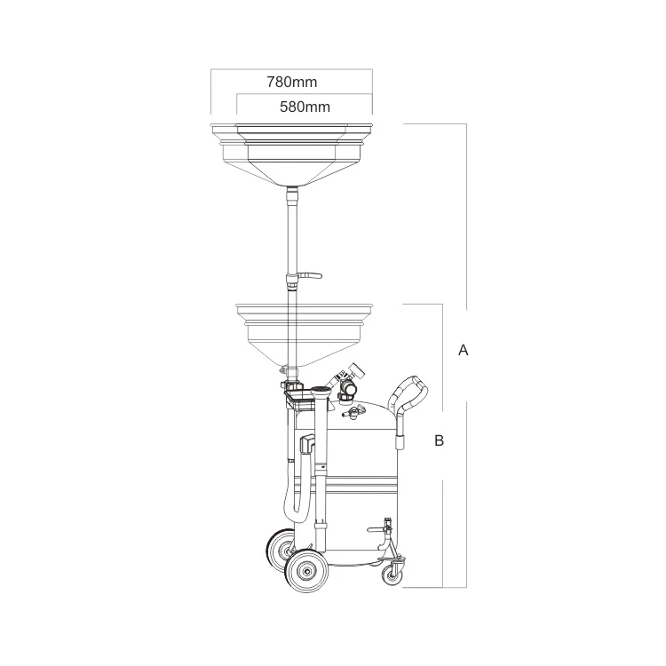 DMECL Multitools Air Operated Waste Oil Drain Drainer Oil Change Extractor