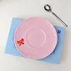 Assiette rose