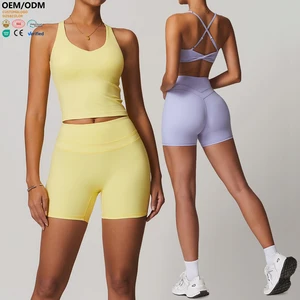 XW-DDK8863 Hot Selling Custom Fitness Lightweight Quick Dry High Waist Butt Lifting Tummy Control Gym Clothing Shorts Yoga