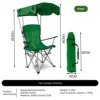 Chaise verte avec auvent