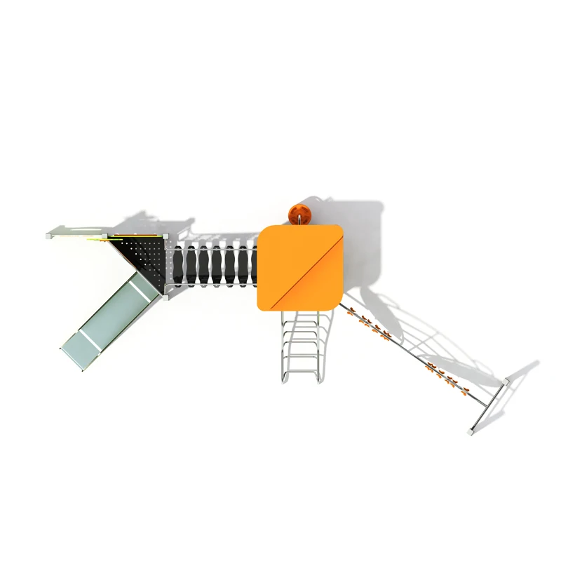 2025 New Large Outdoor Children's Playground Equipment with Safe Sturdy Steel Slide Climbing PE Plate for Garden Shopping Mall