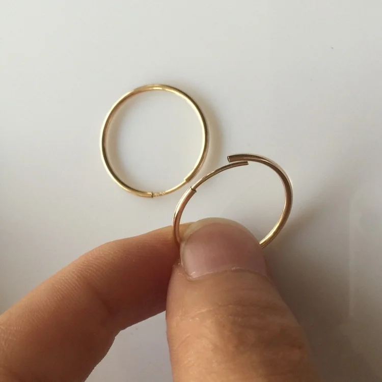 Real Gold Filled Hoops Earring Findings Wholesale Jewelry 14k Gold