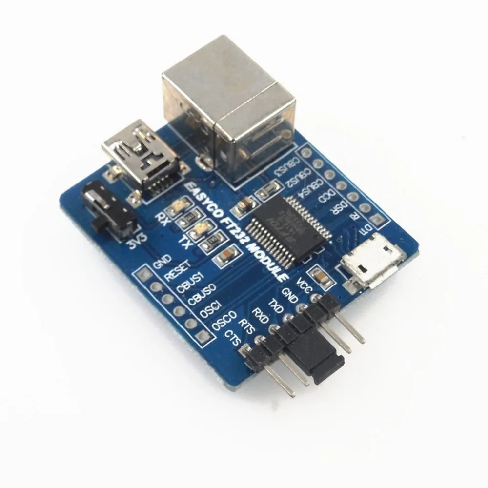 b type/mini/three interface to uart 3-in-1 ft232rl usb serial