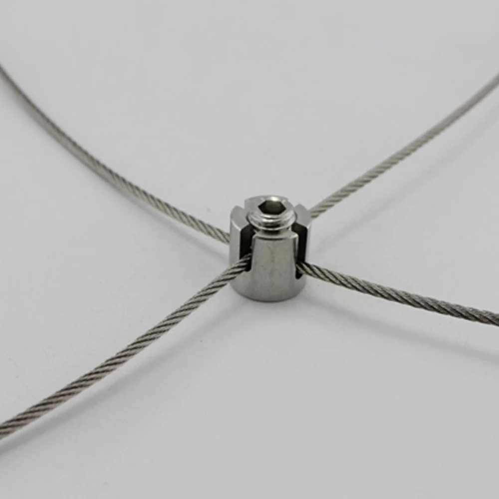 Systèmes de treillis de câbles métalliques de 3 mm, serre-câbles croisés