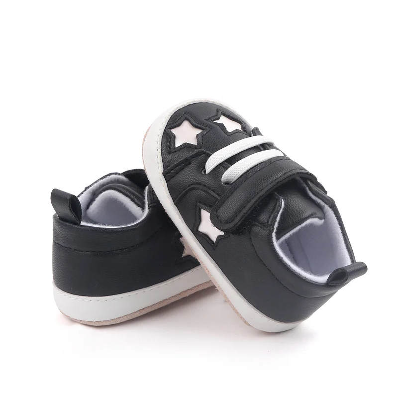 Sofe PU leather star design toddler baby boy sneakers shoes casual boy newborn infant shoes details