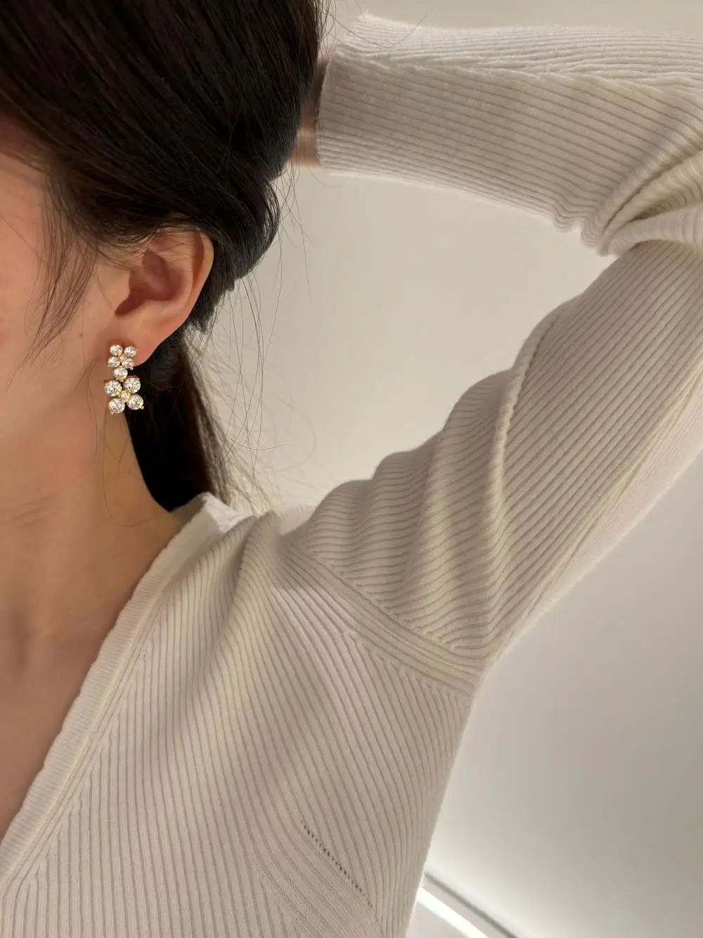KAKODIY new design high-end quality 925 sterling silver deciduous 5A cubic zirconia earrings detail 7