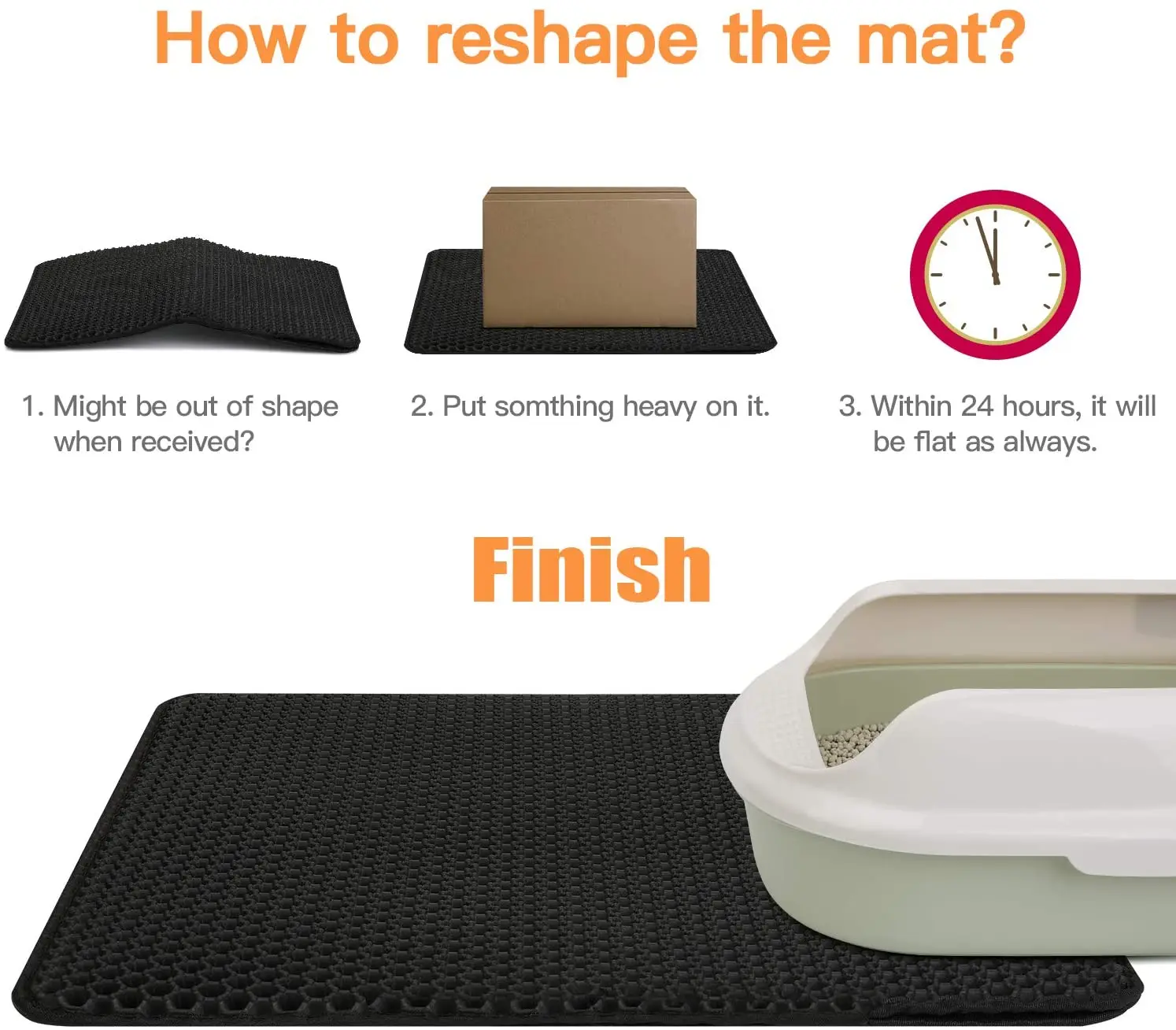 Helps To Waste Less Litter On Floors Durable Cat Litter Box