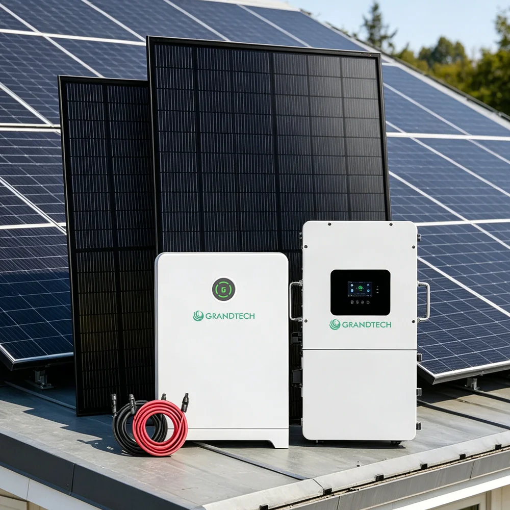 Grandtech: Inverter Cynhyrchu Cymysgedd Is-gwifrau 5kW, 8kW, 10kW, 12kW, 15kW, 20kW neu 30kW, System Haul â Bateri Lithiwm, Set System Energi Cyflawn 'All in One'